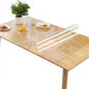 Clear Table Cover Protector 36 X 96 inch Transparent Rectangle PVC Tablecloth Kitchen for Dining Room Table Thick 1.5mm