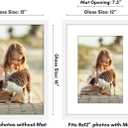 Americanflat 12x16 Picture Frame with Shatter-Resistant Glass - Use as 8x12 Frame with Mat or Display 12x16 Photo Without Mat - Signature Collection - Picture Frames for Wall Display - White