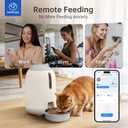PAPIFEED Automatic Cat Feeder with App Control, 2.4G WiFi Auto Cat Food Dispenser, 3L Cat Feeder Automatic with Dual Power Supply, Easy-Clean Design for Cats & Small Dogs (Grey)