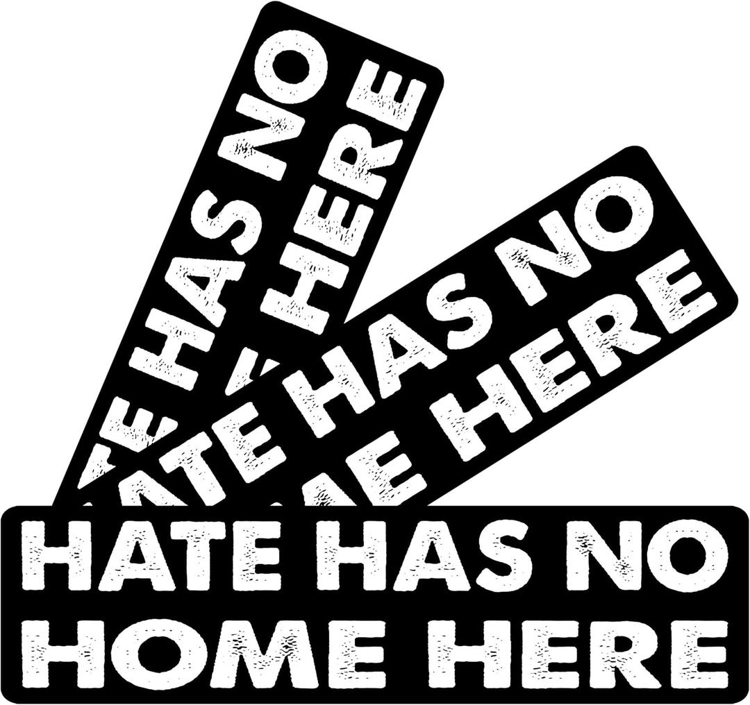 11x3inch(3Pcs) - Hate has no Home here Bumper Sticker - Hate has no Home here Sticker - Funny Sticker