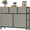 OLIXIS 7 Drawer Fabric Dresser, Storage Tower for Bedroom and Closet, 11.8"D x 39.4"W x 30.1"H