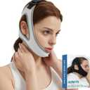 Chin Strap for CPAP User - Adjustable Snore Stopping Device Face Mask Bandage Keeping Mouth Closed - Better Night's Sleep No Dry Mouth Nasal Breathing (Gray)