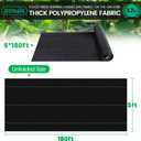 5ftx180ft Weed Barrier Landscape Fabric Heavy Duty, Premium 3.2oz Weed Barrier Fabric Garden Ground Cover, Weed Fabric, Garden Landscaping Fabric