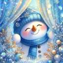 igoodom Christmas Paint by Numbers Kit for Adults  Christmas Snowman Adult Paint-by-Number on Canvas, DIY Acrylic Painting Set for Home Decor Gift, 16x16inch (MY337)