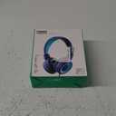 Kids Headphones - noot products K11 Foldable Stereo Tangle-Free 3.5mm Jack Wired Cord On-Ear Headset for Children/Teens/Boys/Girls/Smartphones/School/Kindle/Airplane Travel/Plane/Tablet (Navy/Teal)