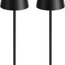 Kakanuo Cordless Table Lamp, 3 Color Stepless Dimming, 5000mAh Rechargeable Battery Powered, Outdoor LED Lamps, for Dining Room, Living Room, Bedroom, Bar, Cafe, Restaurant, Patio, Camping  Black