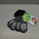 EXPAWLORER Anti Slip Dog Socks to Prevent Licking Paws, Dog Shoes for Hot Pavement, Dog Booties for Small Medium Large Senior Dogs, Traction Control Boots & Paw Protectors for Hardwood Floors (Small (4 Count), Dark Grey)