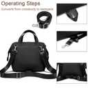 FHELAD Small Diaper Bag Backpack, Crossbody Diaper Bag with Insulated Cup Holder & Detachable Shoulder Strap, Convertible Diaper Bag Tote for Short Trip (Black)