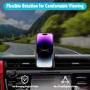 Car Phone Holder Fits for Toyota Camry 2018-2020 Accessories,Thick Cases Friendly,Cell Phone Mount for 4.7-7 in Phones,360 Degree Rotation,Easy to Install