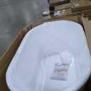 WOODBRIDGE 54" Acrylic Freestanding Bathtub Contemporary Soaking White Tub with Brushed Nickel Overflow and Drain,B1702-BN