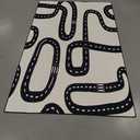 Play Area Rugs Black and White Seamless in Roads from Above 3D Carpet Extra Large Rug ' Bedroom Playroom Nursery Dcor Boys Girls, Learning & Playing 5x8 ft, Multi9, 5 feet X 8 feet