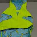 Dog Raincoat Reversible, Single Side Slicker Poncho Adjustable Waterproof Dog Rain Jacket with Leash Hole/Reflective Stripe Hooded Snowproof Windproof Clothes for Medium to 2X Large Dogs, L (Neon Green)