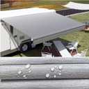 RV Awning Fabric Replacement,Camper Trailer Motorized Awning Replacement for Motorhome,Heavy Duty Weatherproof 18.5oz Outdoor Vinyl RV Canopy 18'(Fabric 17'2") Grey Fade