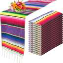 15 Pcs Mexican Table Runner Fiesta Mexican Theme Party Decoration for Cinco de Mayo Fiesta Party Serape Zarape Table Runner 14 x 84 Inch (Classic Style)