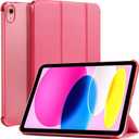 CoBak Case for iPad (A16) 11th Generation 11 Inch 2025, iPad 10th Generation 10.9 inch 2022, Slim Stand Protective Cover with Hard PC Translucent Back Shell Cover, Support Touch ID, Raspberry