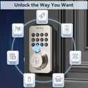 Ulecoce Fingerprint Keypad Deadbolt with Handle Set, Keyless Entry Door Lock, Door Locks for Front Door Lock Set, App Control, Auto Locking, Easy to Install, Satin Nickel, 
Item dimensions L x W x H	3.54 x 7.17 x 11.04 inches