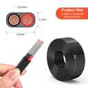 12 Gauge 2-Conductor Tinned Copper Electrical Wire, Outdoor Direct Burial, 12V Low Voltage/Oxygen-Free Tinned Copper/Flexible Cable for Automotive Wiring, Lamp Cord, Marine Cable, Solar, Lighting (50FT)