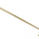 Fantasia Cafe Decorative Window Curtain Rod, 28"- 48" Adjustable Width, 7/16" Diameter, 3/4" Projection - Brass with Matching Finials - Easy to Install Telescoping Rod - Brackets & Hardware Included