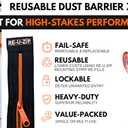 RE-U-ZIP Reusable Dust Barrier Zipper, Fail-Safe, Replaceable & Lockable, Cost-Effective for Single or Repeated Use, Starter KIT