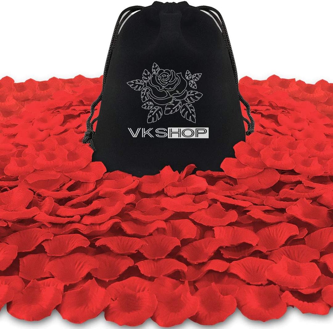 4500 Pack Red Rose Petals,Artificial Roses Flower Petals for Romantic Night,Valentine's Day and Weddings