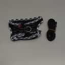 Mercano Soft Mesh Dog Harness and Leash Set, No-Chock Step-in Reflective Breathable Lightweight Escape Proof Vest Harnesses with Safety Buckle for Small Dogs, Cats (Black White, M) (M (Chest: 15"-16.8"))