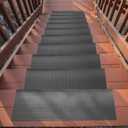 Ottomanson Outdoor Bullnose Stair Treads – Dots Heavy-Duty Non Slip Stair Mats – Strong Grip for Concrete, Brick & Textured Steps – Requires Fastening on Wooden & RV Steps, Pack of 5