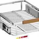 1 Pack Expandable Pull Out Cabinet OrganizerSide Mounting 11.8~18"x17.3"Cabinet Pull Out Shelves, Expandable Slide Out Spice Rack for Kitchen Bathroom Office