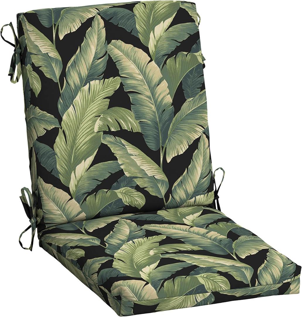 ARDEN Outdoor Dining Chair Cushion, 20 in x 20 in, Weather-Proof, Rain-Proof, Fade Resistant Patio Cushion for Patio, Dining, or Rocking Chairs 20 x 20, Onyx Cebu