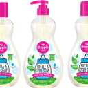 Dapple Baby Fragrance Free Bottle & Dish Soap - (3 Pack) 16.9 fl oz - Cleans Baby Bottles, Sippy Cups, Pacifiers, Breast Pumps, & More - Gently Removes Milk Film & Odors - Includes 1 Pump