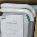 R&T 2" Toilet Seat Riser with Handles Comfortable Raised Toilet Seat for Seniors, Fits for Elongated Toilets, Elevated Seat with Soft Grey Padded Arms for Bathroom