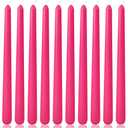 10 Inch Hot-Pink Taper Candles for Home Decoration, 10 Pack Unscented Candlesticks for Dinner Wedding Party, Smokeless and Dripless Candle Sticks