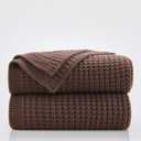 Douceur Brown Throw Blanket for Couch, Soft Chunky Cable Knit Throw Blanket, Classic Fisherman's Rib Stitch Pattern Throw for Living Room Gift, 50"X60"