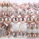 100-Pack Various Shatterproof Christmas Balls, Christmas Decorative Ball Ornaments for Xmas Tree- Rose Gold