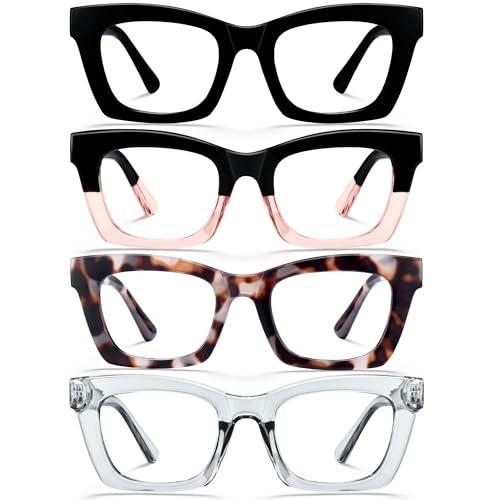CCVOO Oprah Style Reading Glasses for Women, Stylish Eyeglasses, Blue Light Readers, Cheaters +1.7