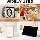 12 Pack Acrylic Book Stand for Display Adjustable Clear Display Holder Easel Collector Stand for Home Office Back to School Comic Album CD Magazine Postcard Artworks (4.2 x 4.3 x 2.35 Inch)