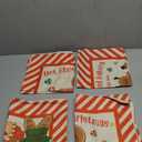 PANDICORN Christmas Pillow Covers 18x18 Set of 4 Gingerbread Man House Candy Cane Christmas Decorations Hot Cocoa Red Green Winter Holiday Decorative Throw Pillow Case for Home Couch Living Room Decor