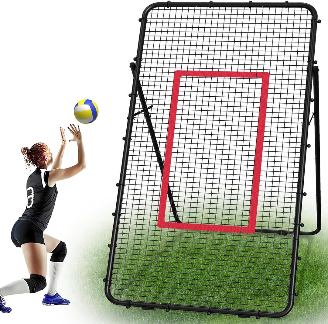 Adjustable Volleybal Net 7x4 Ft,Volleyball Training Equipment for Lacrosse, Baseball, Soccer,Tennis,Backyard Volleyball Rebounder Hitting Serving Passing Spike Practice