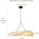 Japanese Wabi-Sabi Pendant Light, 19.69-Inch Imitation Silk Lampshade, Adjustable Height Hanging Lighting Suitable For Kitchen Island Foyer Lighting Fixtures , Living Room Lights Ceiling Decorations