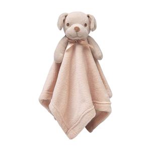 Pro Goleem Dog Security Blanket Brown Soft Puppy Lovey for Boys and Girls Unisex Lovie Baby Gifts for Toddler and Infant Snuggle Toy Stuffed Animal 16 Inch (Light Brown Dog)