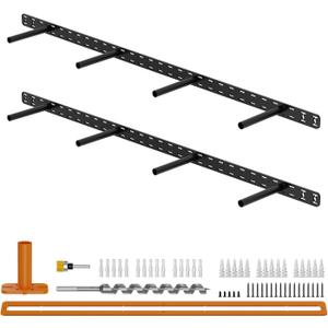 2pcs Floating Shelf Hardware Heavy Duty Hidden Shelf Brackets Support,Wall Mounting Invisible Floating Shelves Bracket with Jig (46" x 6" x 1.5")
