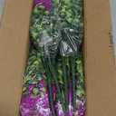 Daynight 4 Pcs Artificial Impatiens Flowers for Outdoor Flowers UV Resistant Faux Flowers Impatiens Bushes Silk Purple Artificial Flowers for Patio Hanging Basket Outside Porch Decor (4, Purple)