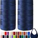3mm x 540 Yds(2 x 270yd) Flat Ribbon Macrame Cord, Polyester Crochet Yarn, for Handbag Sun Hat Shoes Shopper Bag DIY Craft Projects, Adults Easy Starter Yarn for Knitting