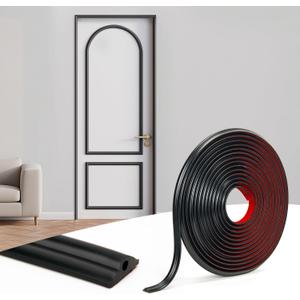 Art3d 30Ft Flexible Peel and Stick Crown Molding Trim, Self-Adhesive Panel Moulding Dcor Lines for Wall Door Cabinet Frame, Mirror Window Borders & Home DIY, Black