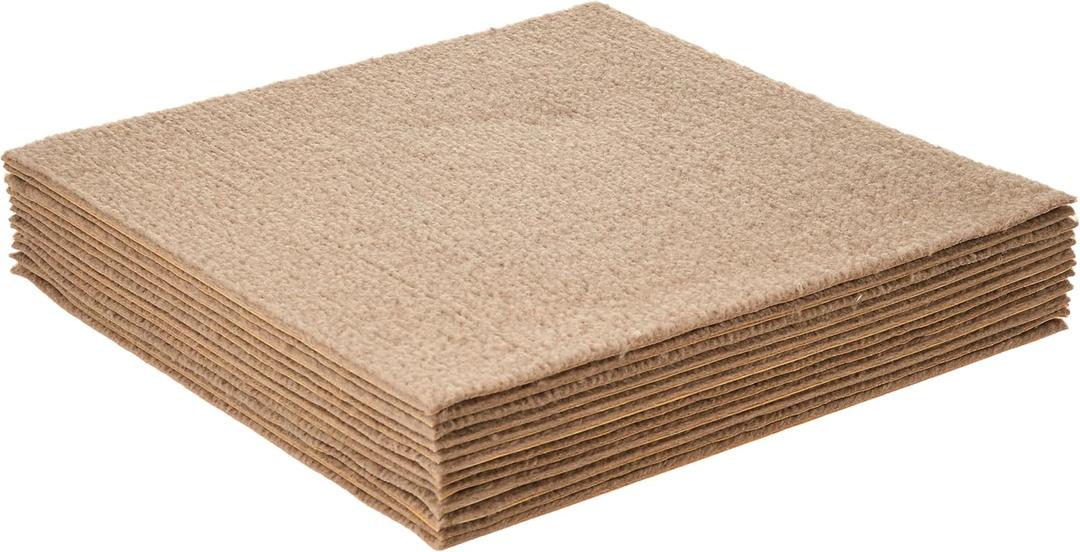 Nexus Self Adhesive 12-Inch Carpet Floor Tiles, 12 Tiles - 12" x 12", Tan - Peel & Stick, DIY Flooring for Kitchen, Dining Room, Bedrooms & Bathrooms by Achim Home Decor