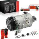 A-Premium Air Conditioner AC Compressor with Clutch Compatible with Ford Mustang 2.3L 2015-2025