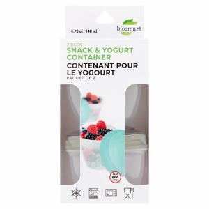 Yogurt & Snack Container Cups Gray/ Green 4.73oz BPA Free(Pack Of 2)