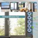 35.5-37.4in Adjustable Wind Speed Waterproof Vertical Window Exhaust Fan