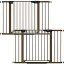 Cumbor 2 Pack 30-46" Baby Gate for Stairs, Auto Close Dog Gate Indoor Brown
Easy Install Pressure Mounted Pet Gates for Doorways, Easy Walk Thru Wide Safety Gate for Dog-Mom's Choice Awards Winner