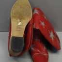 Richealnana Women's Studded Star Rhinestones Cowboy Zipper Knee High Boots Block Heel Western Congirl Boot (10, Red and Black)