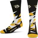 2 x For Bare Feet Men's Shattered Camo Crew Sock NHL (Black)